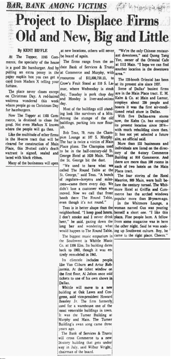 Oriental Cafe Asian American History in Dallas