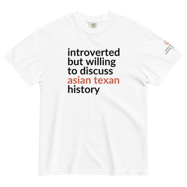 introverted asian texan - white heavyweight t-shirt